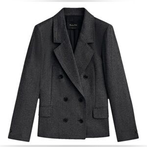 Massimo Dutti Grey Wool Blazer Coat • 36/4 • NWT